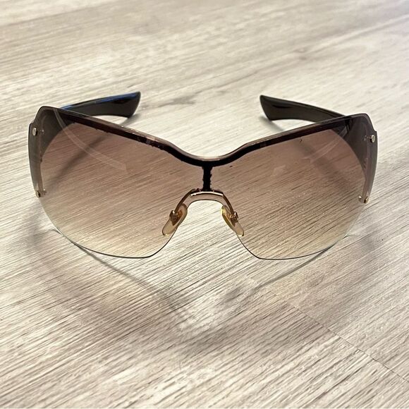 Vintage Gucci Brown GG Logo Shield Sunglasses 1825/S - Picture 3 of 7